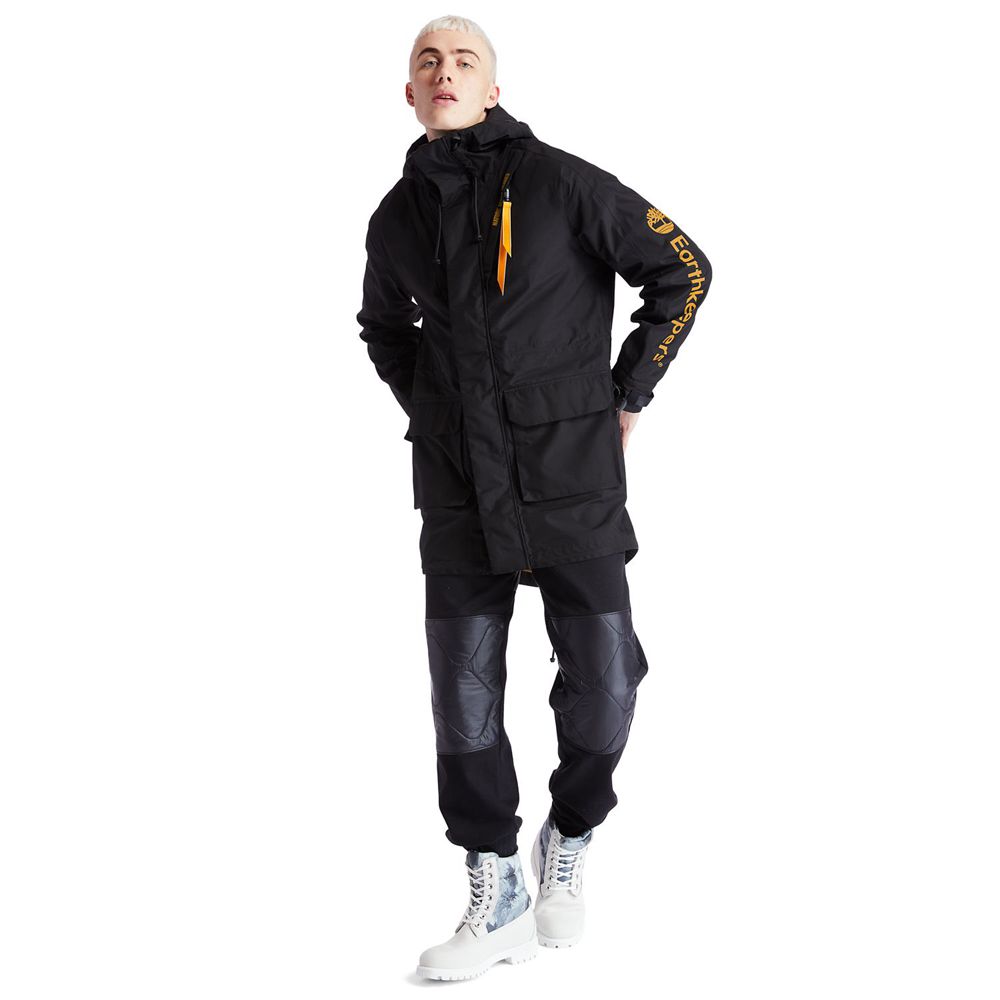 Timberland Mens Jackets Ecoriginal EK+ Fishtail Parka with DryVent™ Technology - Black - India GE821